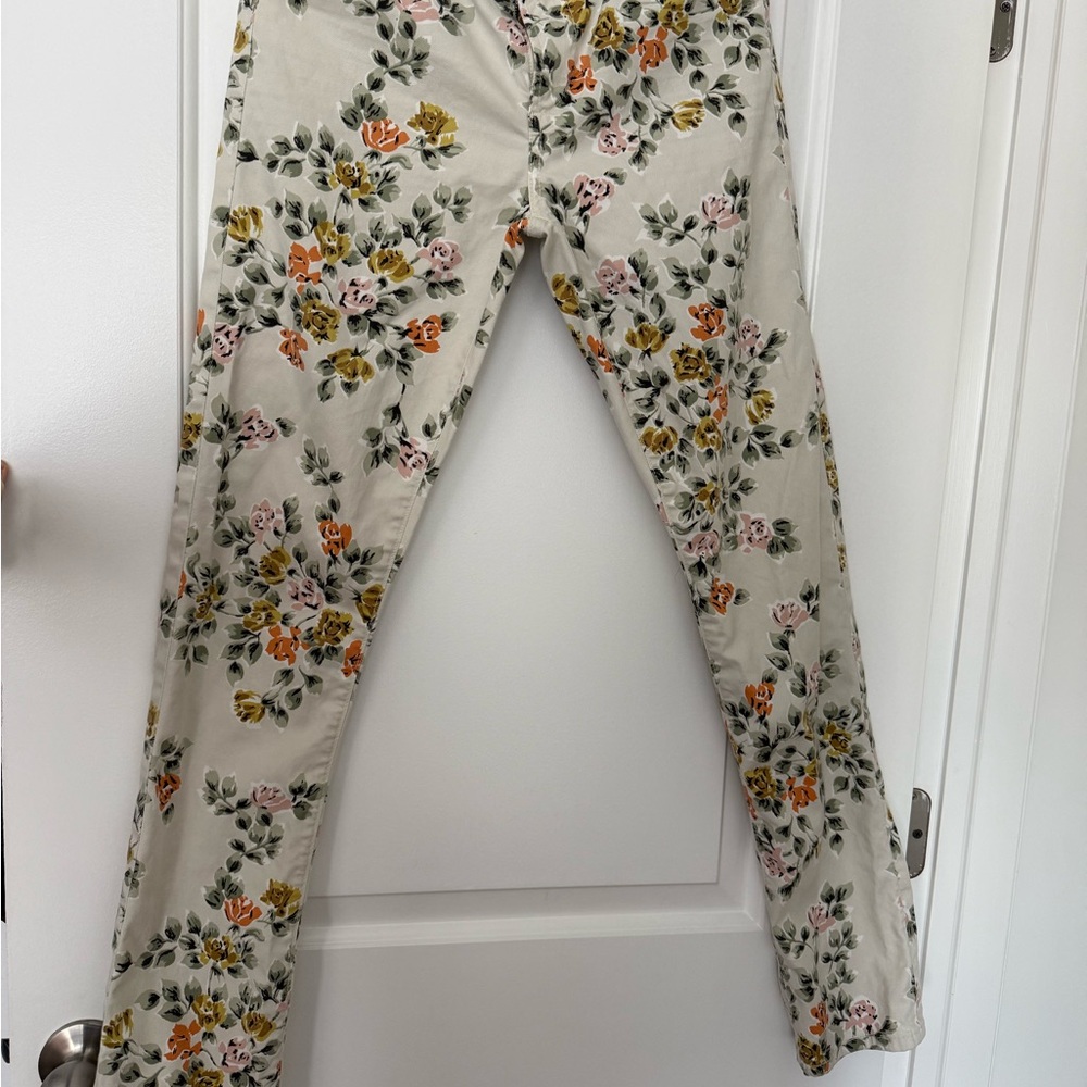 Citizens Of Humanity White Floral Straight-Leg Jeans - Picture 4 of 4
